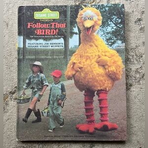 SESAME STREET Follow That Bird Hardcover Book (1985)